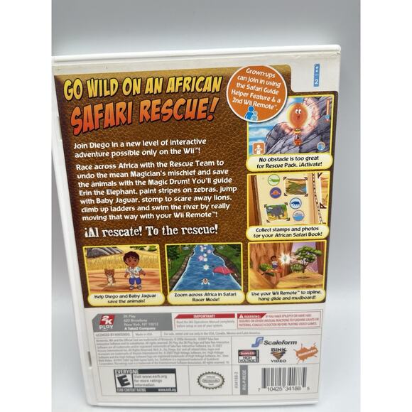 Nintendo Wii Go Diego Go Safari Rescue Tested - Picture 2 of 6